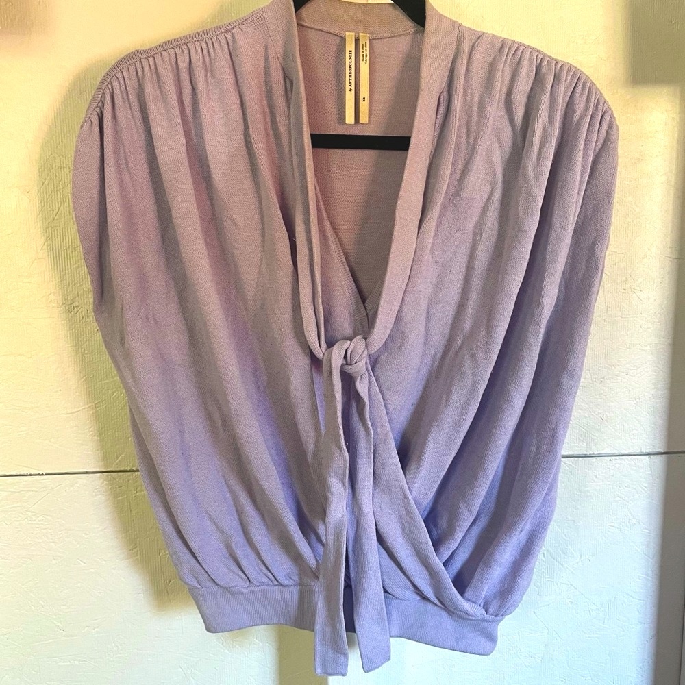 Lovely lavender knit Anthropologie wrap tank top